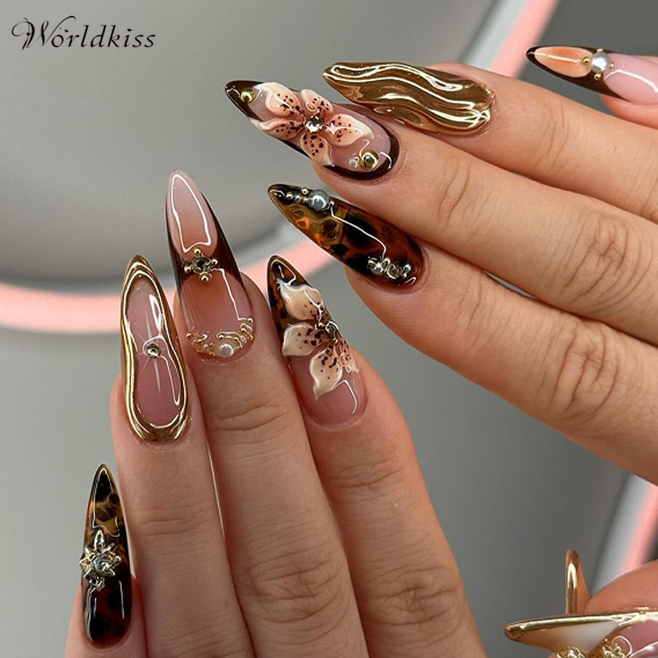 Almond Flower Nails